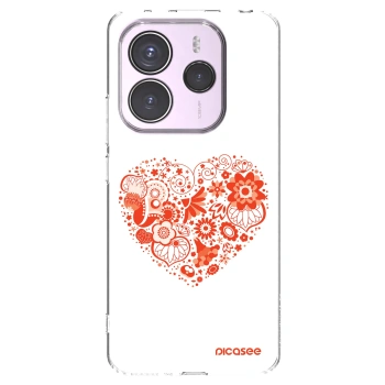 Picasee silikonska prozirna maskica za Xiaomi Redmi Note 14 5G - Big heart