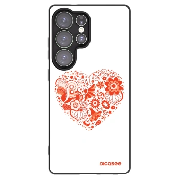 Picasee crna silikonska maskica za Samsung Galaxy S25 Ultra 5G - Big heart