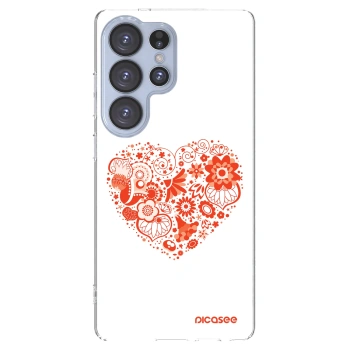 Picasee silikonska prozirna maskica za Samsung Galaxy S25 Ultra 5G - Big heart