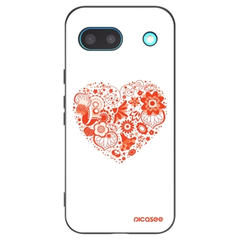 Picasee crna silikonska maskica za Google Pixel 8a - Big heart