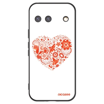 Picasee crna silikonska maskica za Google Pixel 9 - Big heart
