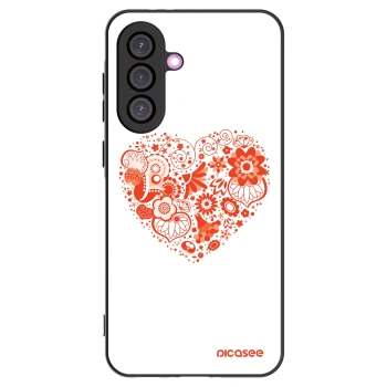 Picasee crna silikonska maskica za Samsung Galaxy A56 5G A566B - Big heart