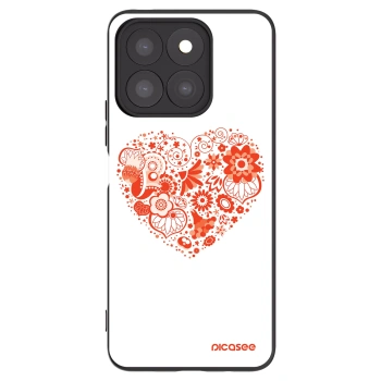 Picasee crna silikonska maskica za Honor X8c - Big heart