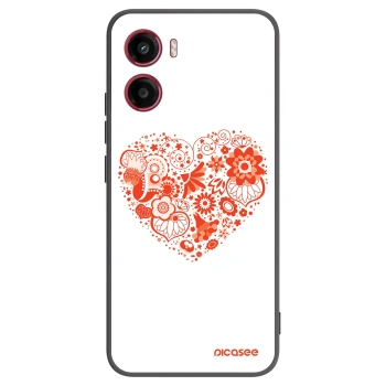 Picasee crna silikonska maskica za Motorola Moto G05 - Big heart