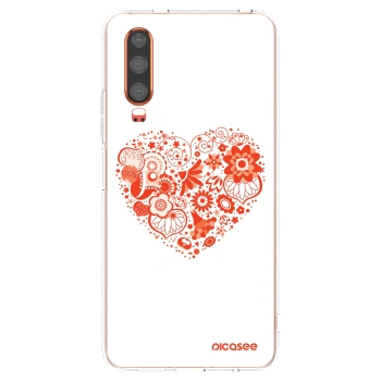 Picasee silikonska prozirna maskica za Huawei P30 - Big heart