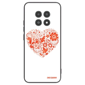 Picasee crna silikonska maskica za Realme 12X - Big heart