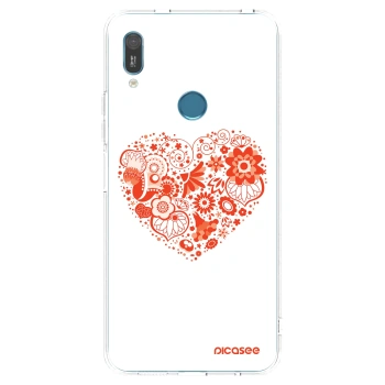 Picasee silikonska prozirna maskica za Huawei Y6 2019 - Big heart