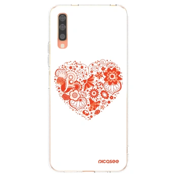 Picasee silikonska prozirna maskica za Samsung Galaxy A70 A705F - Big heart