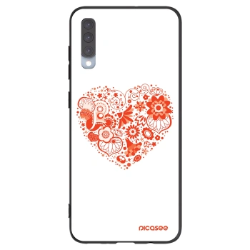 Picasee crna silikonska maskica za Samsung Galaxy A70 A705F - Big heart