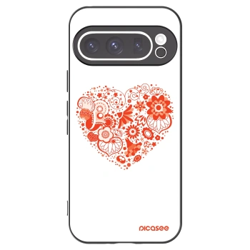 Picasee crna silikonska maskica za Google Pixel 9 Pro XL - Big heart