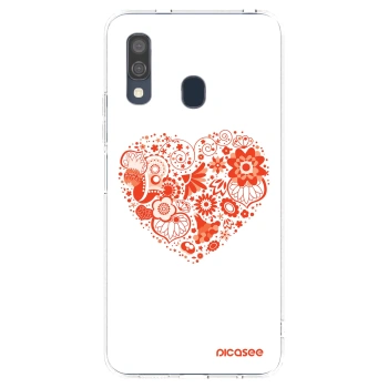 Picasee silikonska prozirna maskica za Samsung Galaxy A40 A405F - Big heart