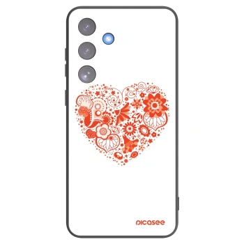 Picasee crna silikonska maskica za Samsung Galaxy S25 FE 5G - Big heart