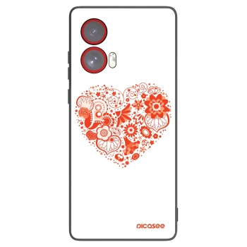 Picasee crna silikonska maskica za Motorola Edge 50 Fusion - Big heart