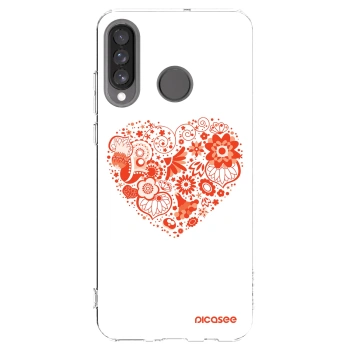 Picasee silikonska prozirna maskica za Huawei P30 Lite - Big heart