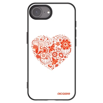 Picasee crna silikonska maskica za Apple iPhone 17e - Big heart