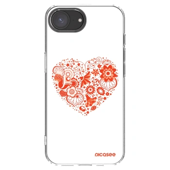 Picasee silikonska prozirna maskica za Apple iPhone 17e - Big heart