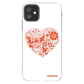 Picasee silikonska prozirna maskica za Apple iPhone 11 - Big heart