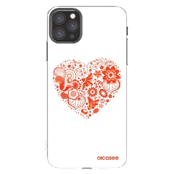 Picasee silikonska prozirna maskica za Apple iPhone 11 Pro Max - Big heart