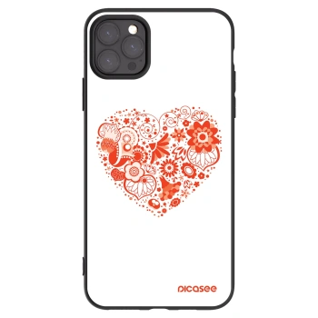 Picasee crna silikonska maskica za Apple iPhone 11 Pro Max - Big heart
