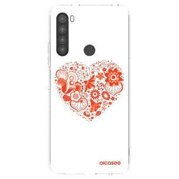 Picasee silikonska prozirna maskica za Xiaomi Redmi Note 8 - Big heart