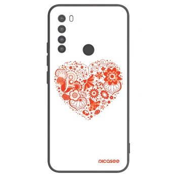 Picasee crna silikonska maskica za Xiaomi Redmi Note 8 - Big heart