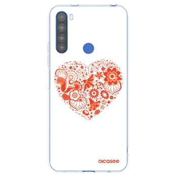 Picasee silikonska prozirna maskica za Xiaomi Redmi Note 8T - Big heart