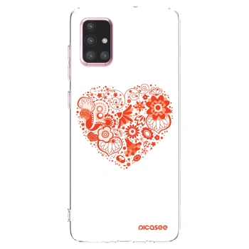 Picasee silikonska prozirna maskica za Samsung Galaxy A71 A715F - Big heart