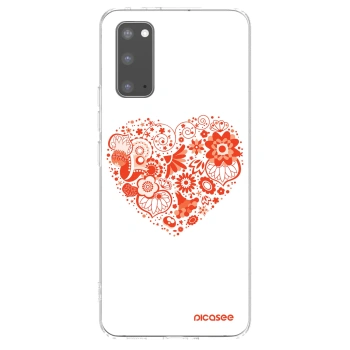 Picasee silikonska prozirna maskica za Samsung Galaxy S20 G980F - Big heart