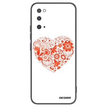 Picasee crna silikonska maskica za Samsung Galaxy S20 G980F - Big heart