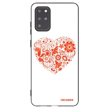 Picasee crna silikonska maskica za Samsung Galaxy S20+ G985F - Big heart