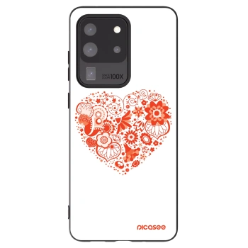 Picasee crna silikonska maskica za Samsung Galaxy S20 Ultra 5G G988F - Big heart