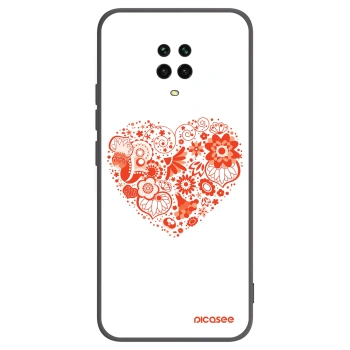 Picasee crna silikonska maskica za Xiaomi Redmi Note 9 Pro - Big heart