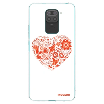 Picasee crna silikonska maskica za Xiaomi Redmi Note 9 - Big heart