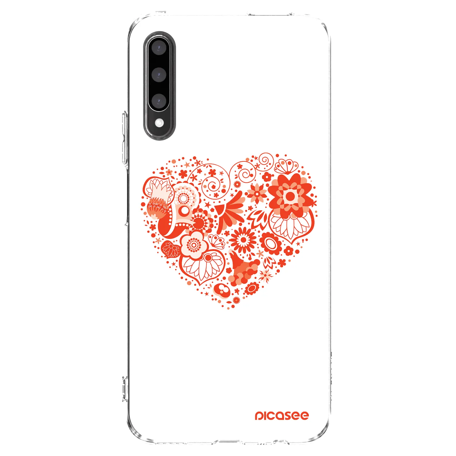 Picasee silikonska prozirna maskica za Honor 9X Pro - Big heart