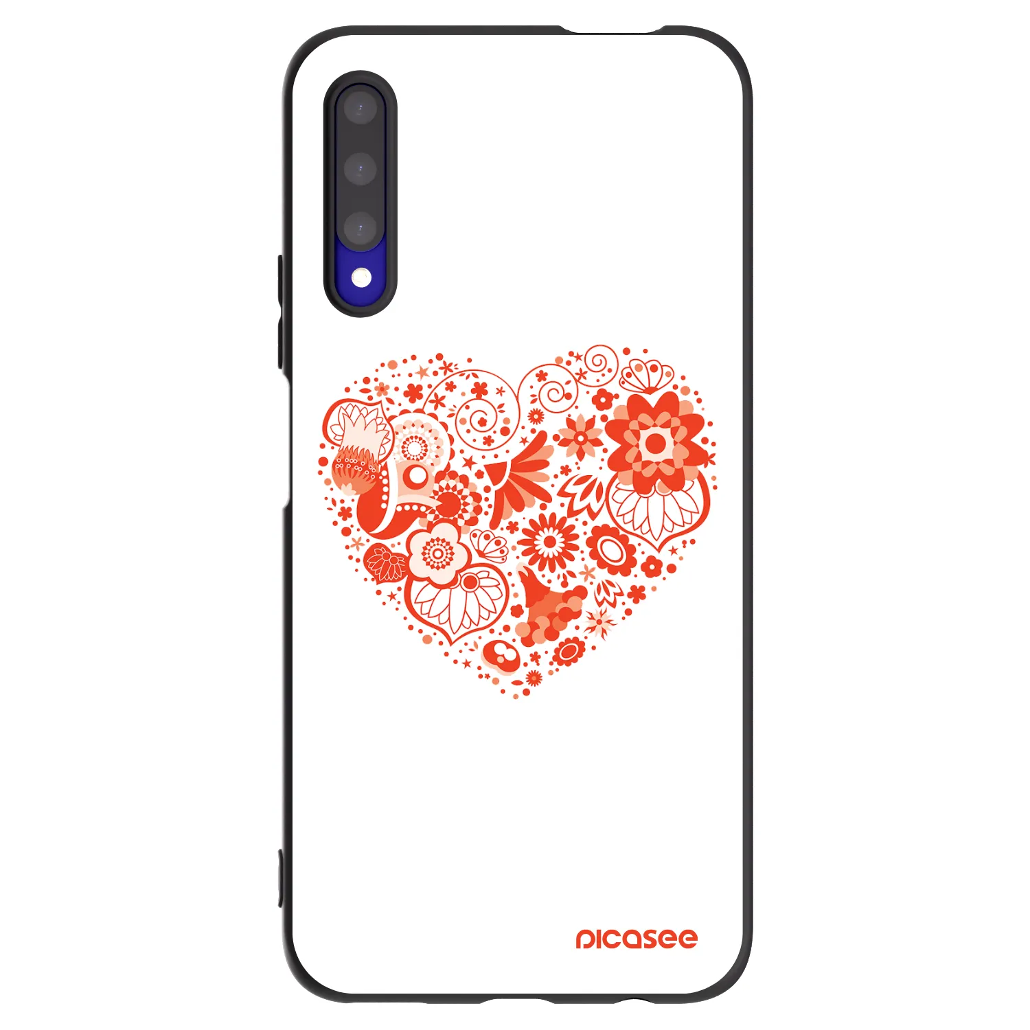 Picasee crna silikonska maskica za Honor 9X Pro - Big heart