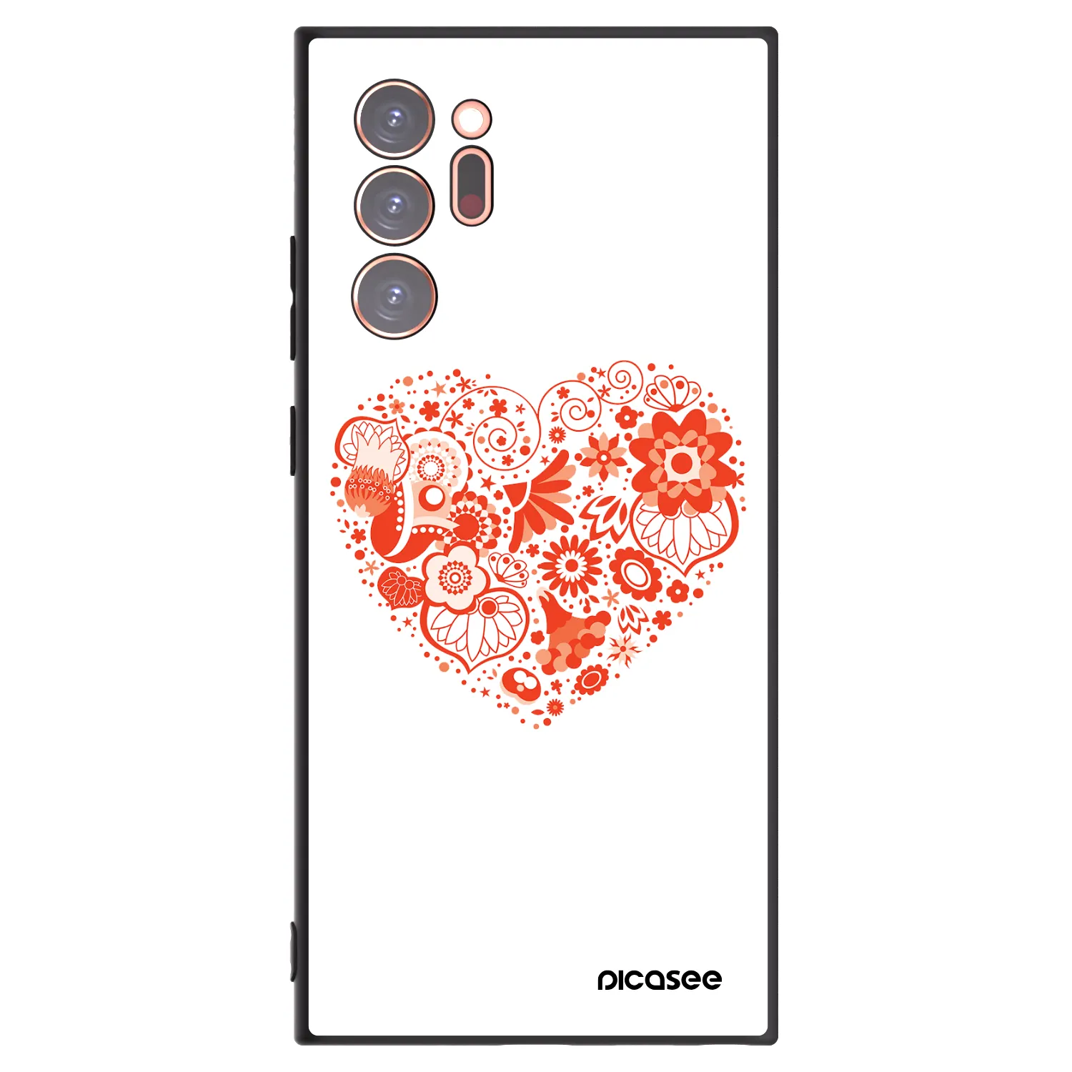 Picasee crna silikonska maskica za Samsung Galaxy Note 20 Ultra - Big heart