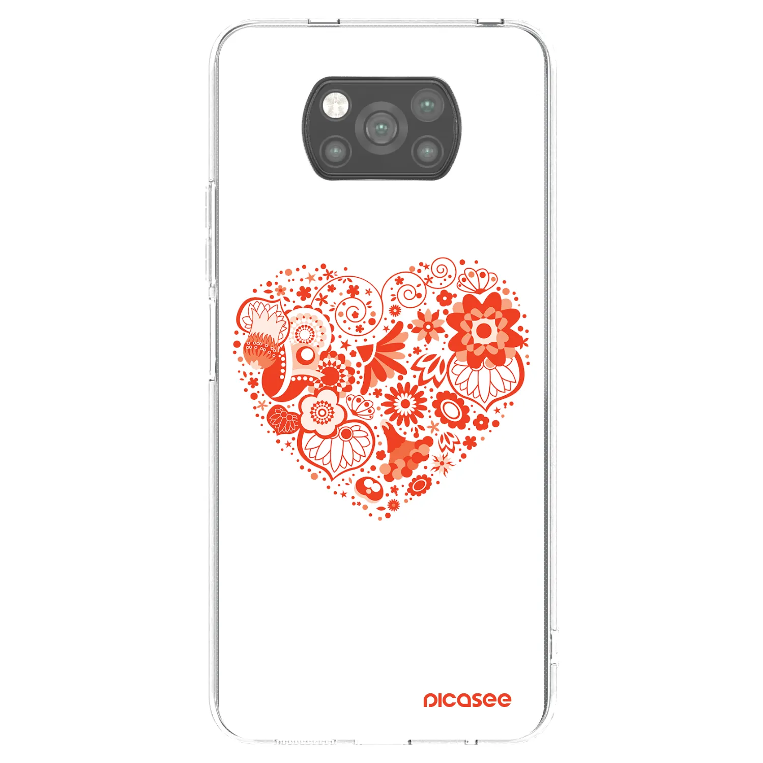 Picasee crna silikonska maskica za Xiaomi Poco X3 - Big heart