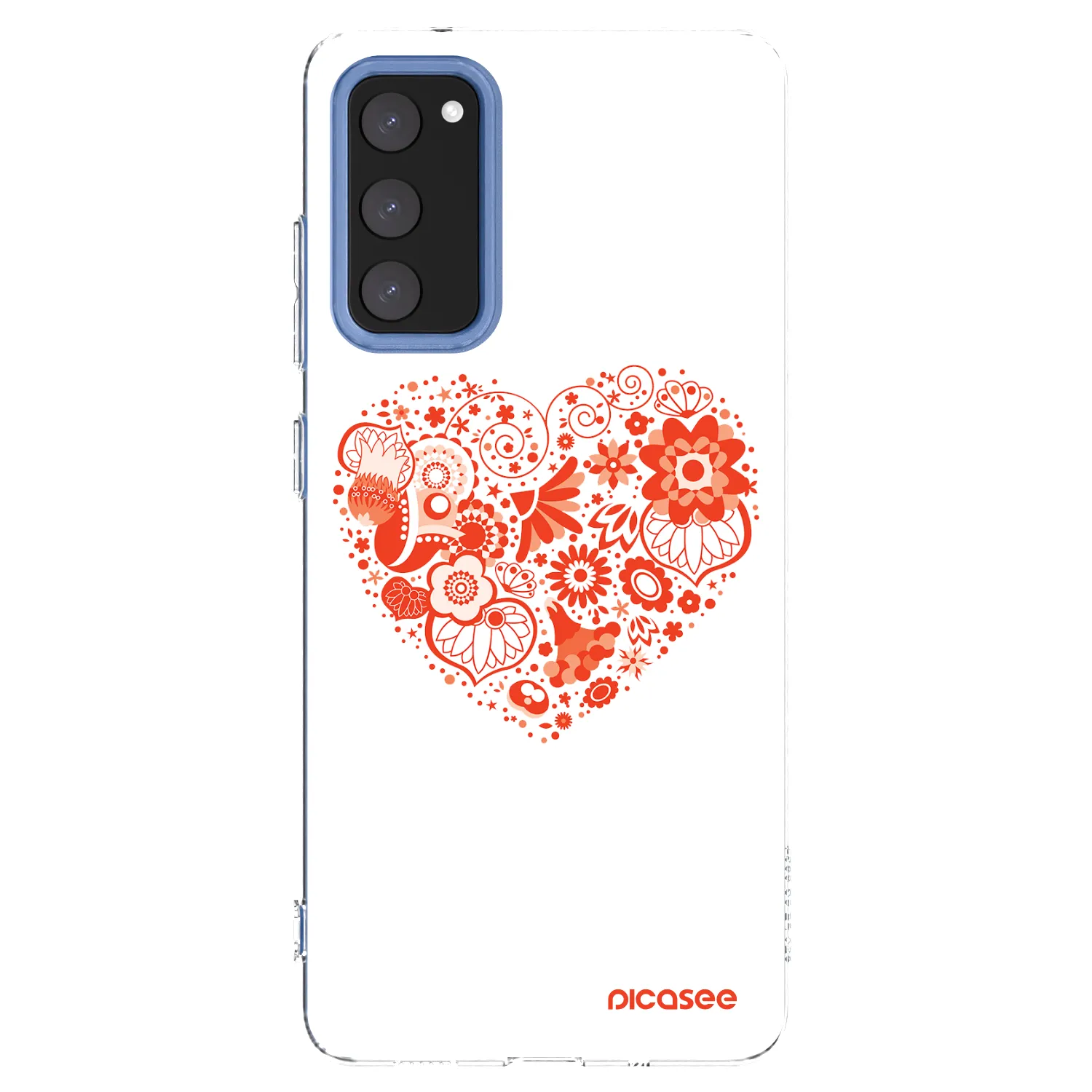 Picasee silikonska prozirna maskica za Samsung Galaxy S20 FE - Big heart