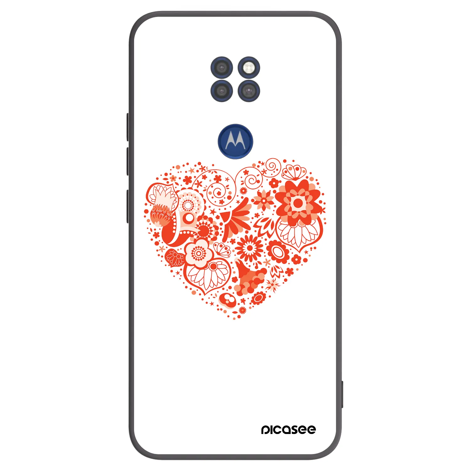 Picasee crna silikonska maskica za Motorola Moto G9 Play - Big heart