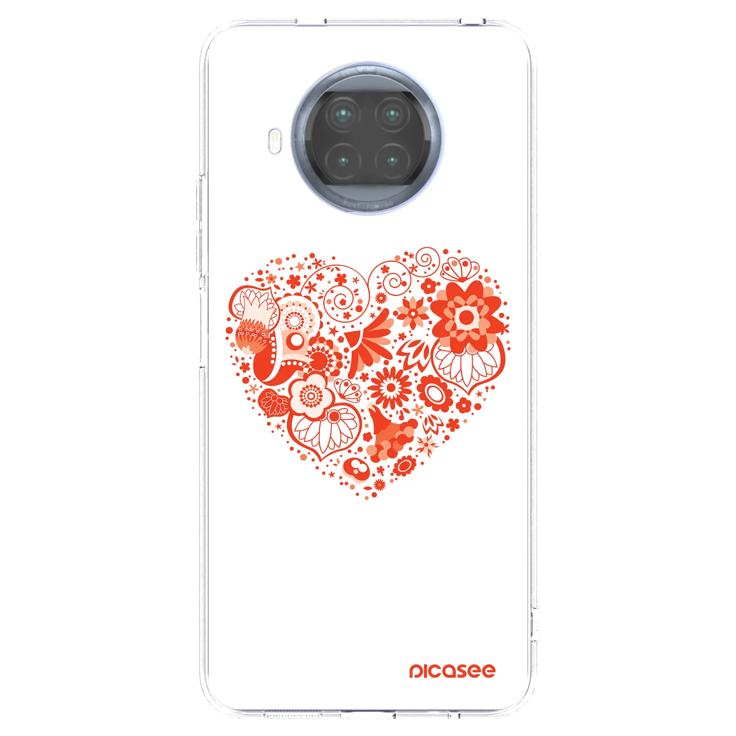 Picasee silikonska prozirna maskica za Xiaomi Mi 10T Lite - Big heart