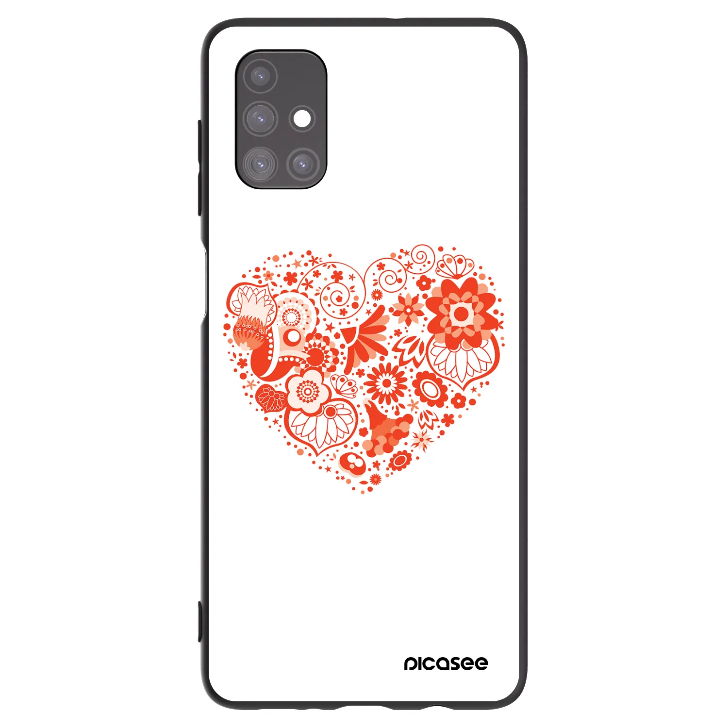 Picasee crna silikonska maskica za Samsung Galaxy M51 M515F - Big heart