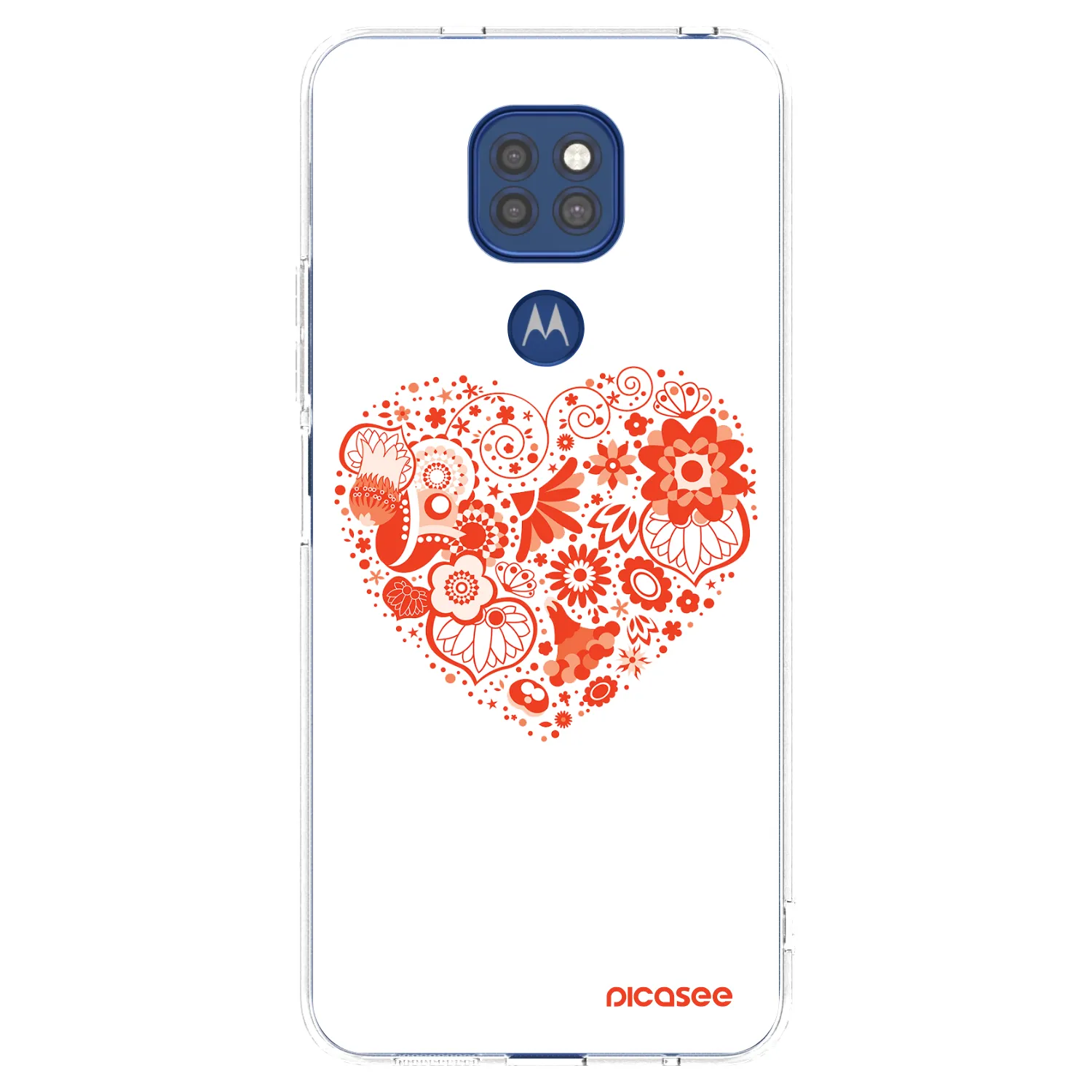 Picasee silikonska prozirna maskica za Motorola Moto G9 Play - Big heart