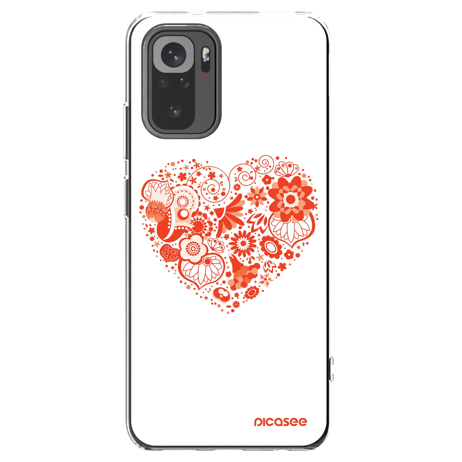 Picasee silikonska prozirna maskica za Xiaomi Redmi Note 10 - Big heart
