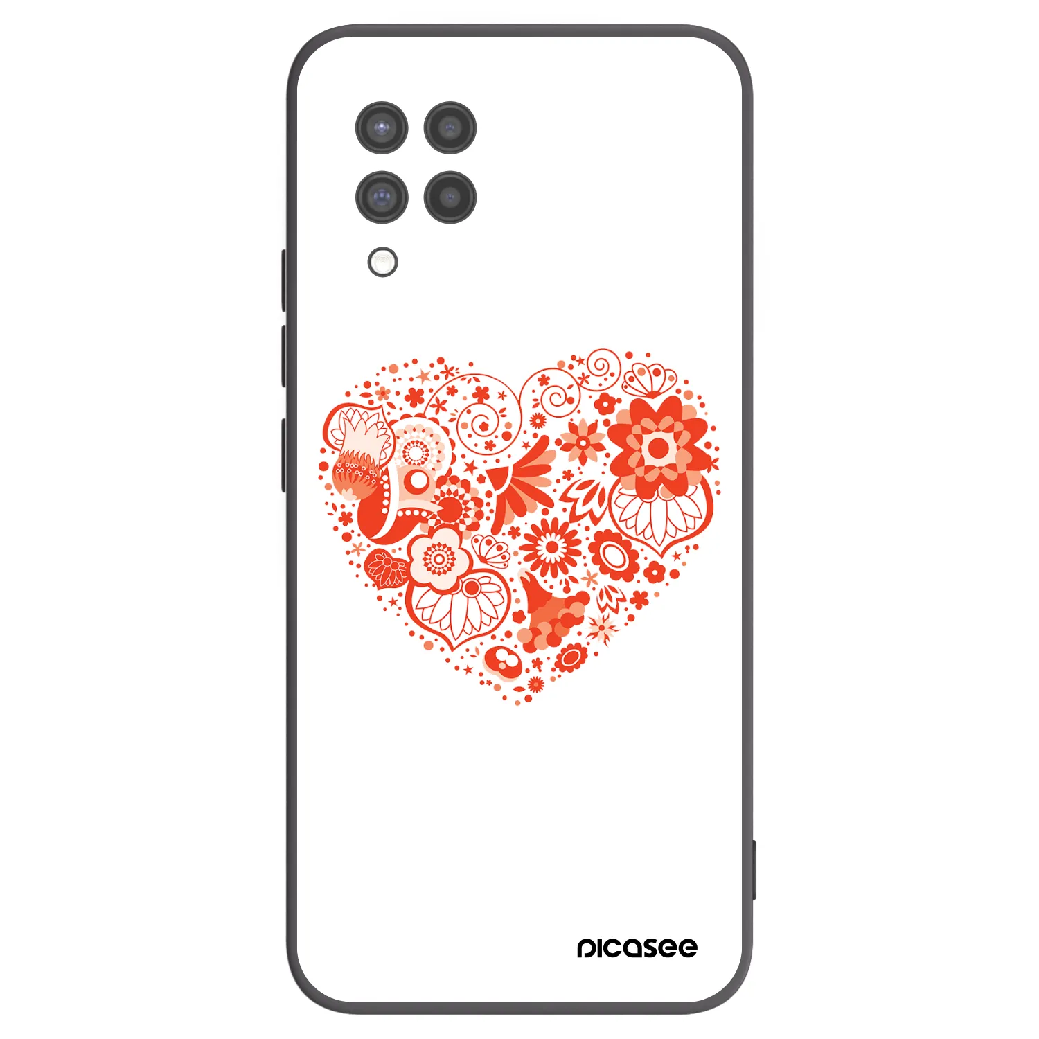 Picasee crna silikonska maskica za Samsung Galaxy A42 A426B - Big heart