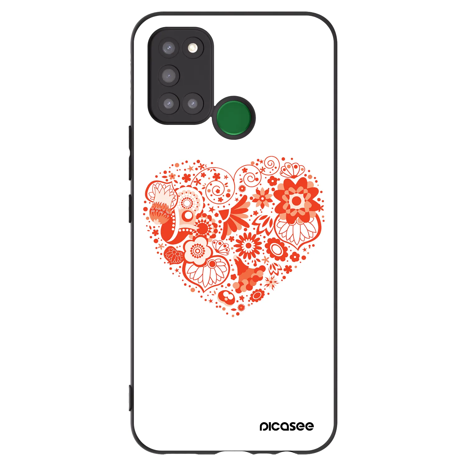 Picasee crna silikonska maskica za Realme 7i - Big heart