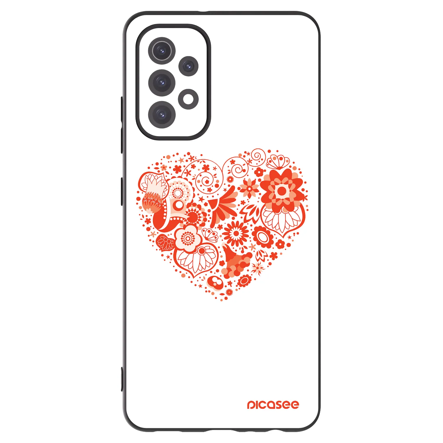 Picasee crna silikonska maskica za Samsung Galaxy A32 5G A326B - Big heart