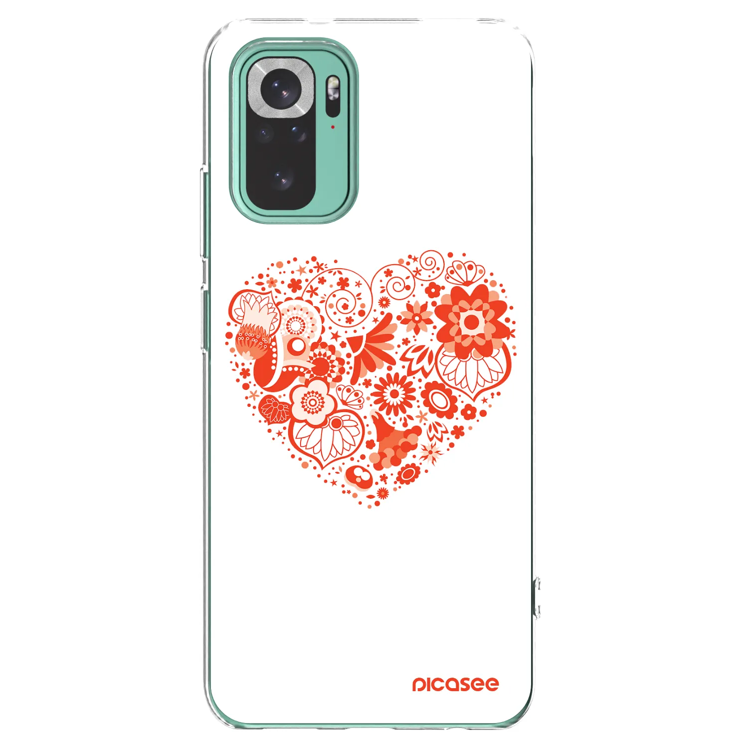 Picasee silikonska prozirna maskica za Xiaomi Redmi Note 10 Pro - Big heart