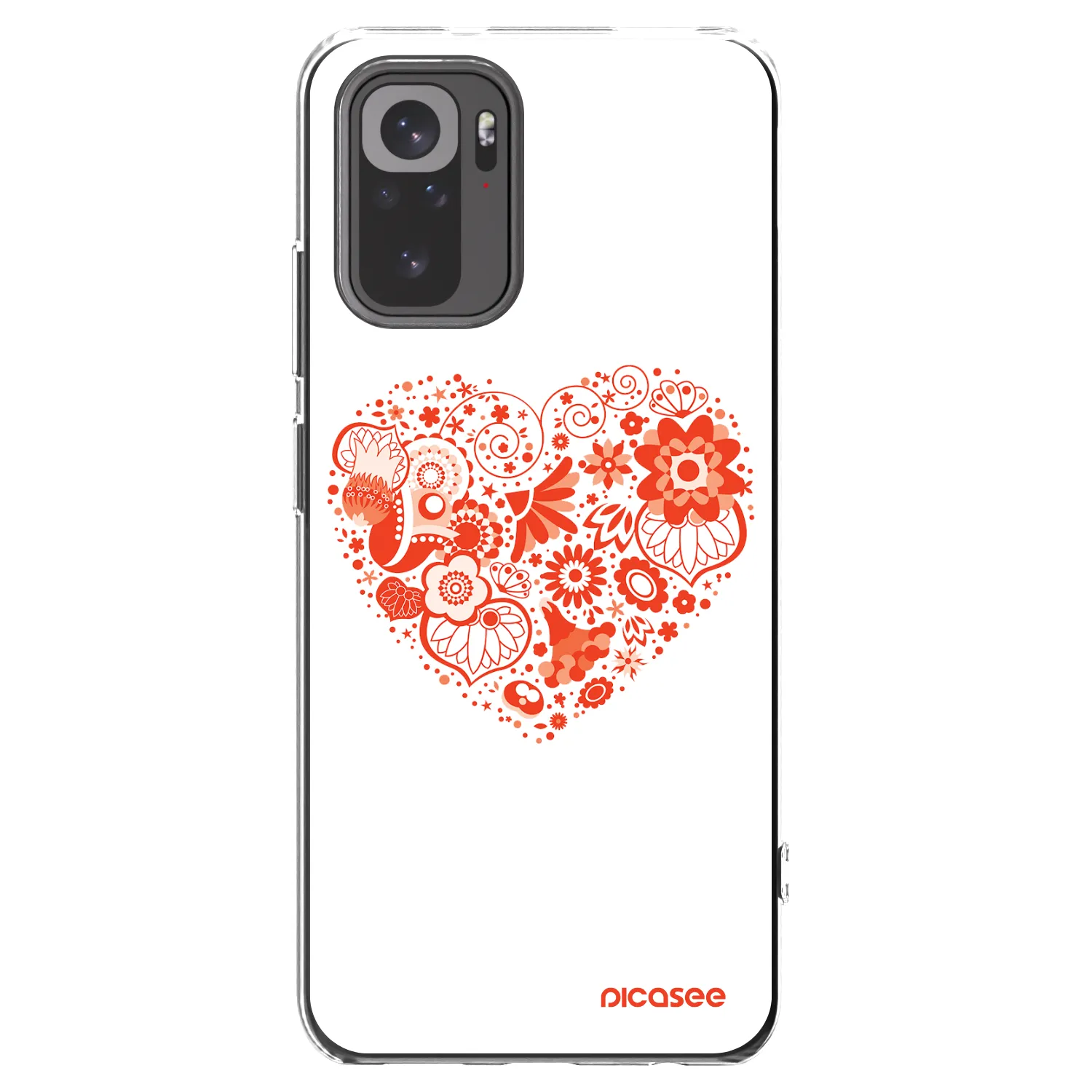 Picasee silikonska prozirna maskica za Xiaomi Redmi Note 10S - Big heart
