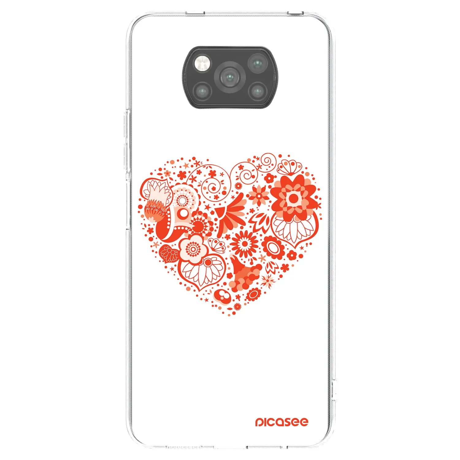 Picasee crna silikonska maskica za Xiaomi Poco X3 Pro - Big heart