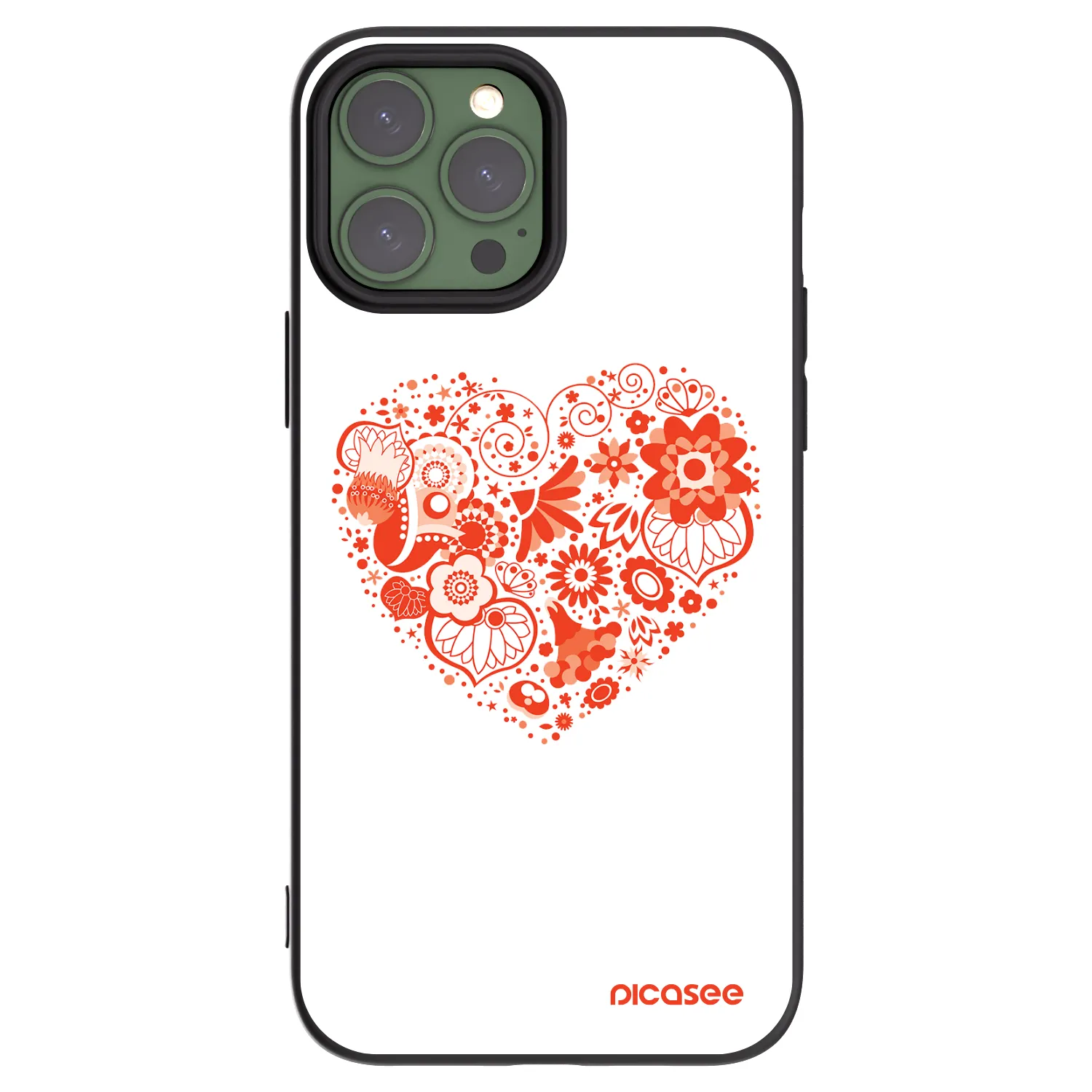 Picasee crna silikonska maskica za Apple iPhone 13 Pro Max - Big heart